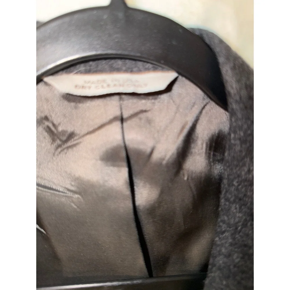 AKA Eddie Bauer Mens 42 Blazer Charcoal Grey 100% Camel Hair Sport Coat USA Made